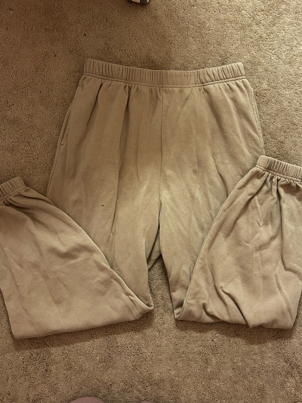 Garage Tan Fleece Joggers - Relaxed Fit